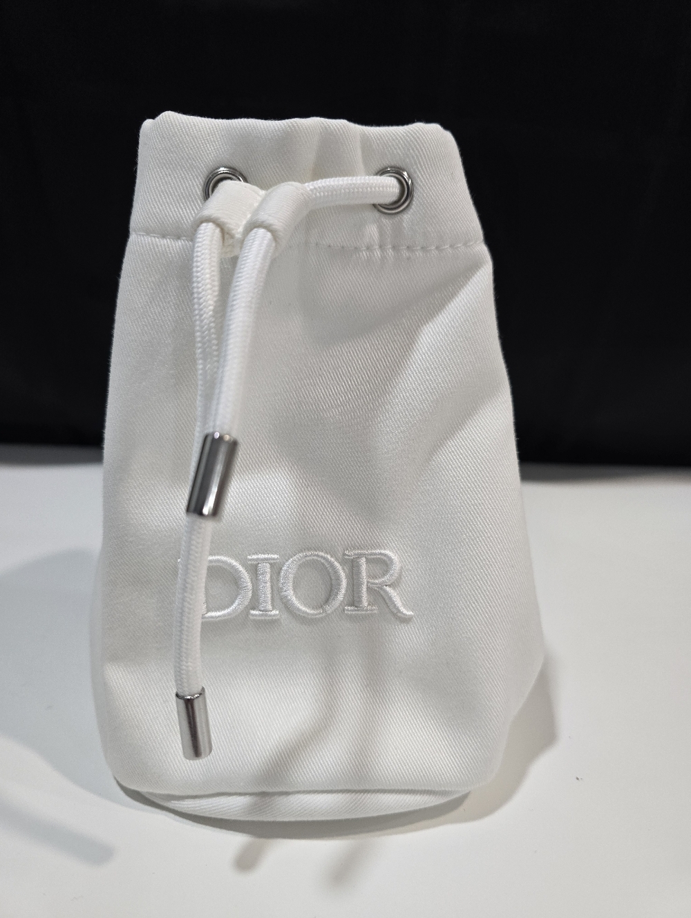 Dior 4-Piece Bundle - White Pouch, Lipstick, 2 Joy Cards